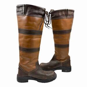 TUFFRIDER LEXINGTON WATERPROOF TALL COUNTRY BOOTS LEATHER EQUESTRIAN BOHO SIZE 7